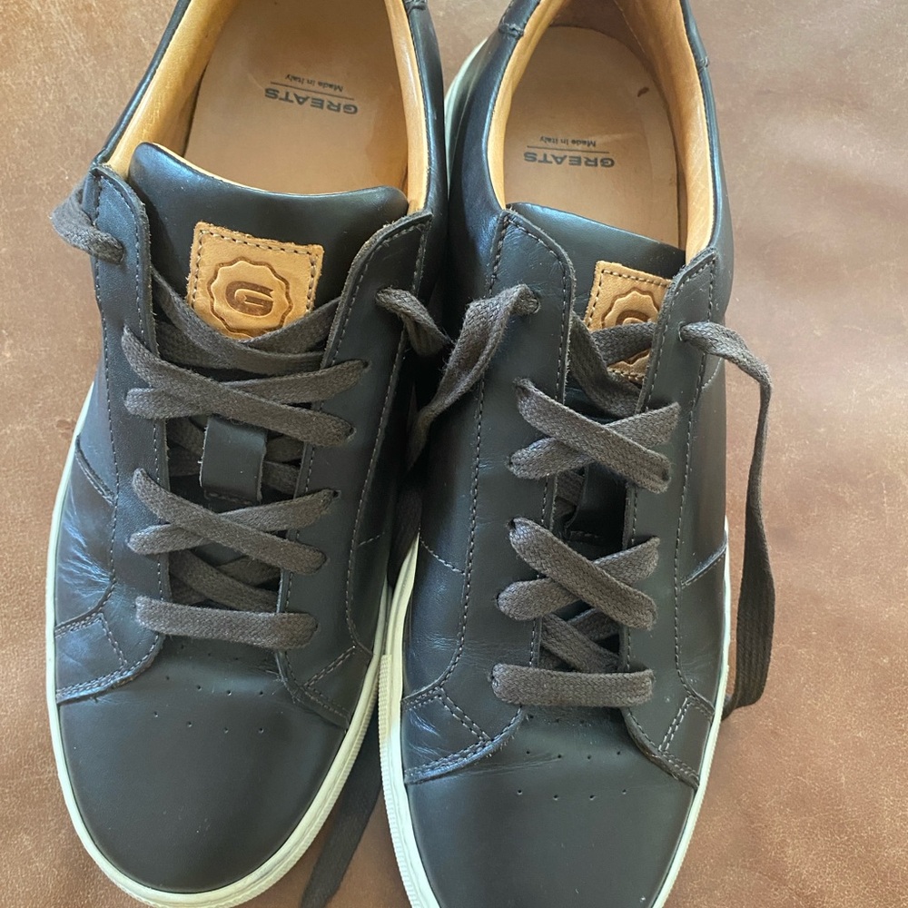Men’s Greats Born in Brooklyn brown leather sneakers made in Italy Men’s 9.5